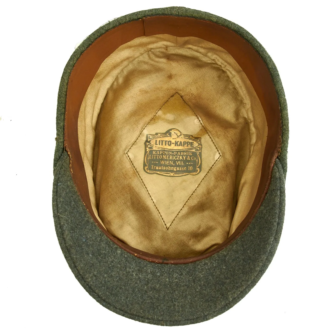 Original Austrian WWI Mountain Infantry Officer M1915 Field Cap - Litto-Kappe