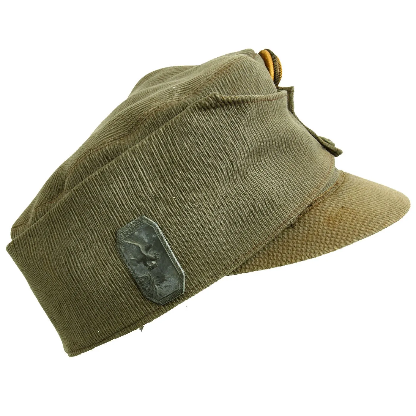 Original Austrian WWI Mountain Infantry Officer M1915 Field Cap with Edelweiss Patch - Landesschützen