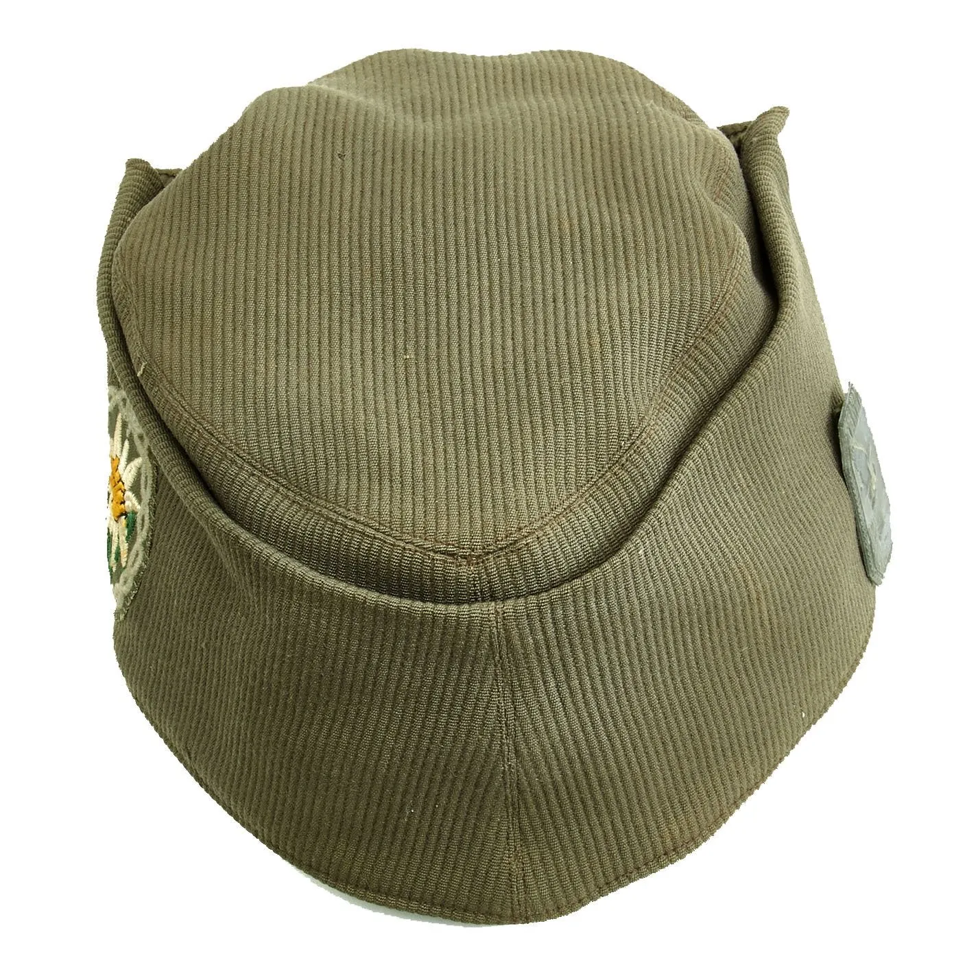 Original Austrian WWI Mountain Infantry Officer M1915 Field Cap with Edelweiss Patch - Landesschützen