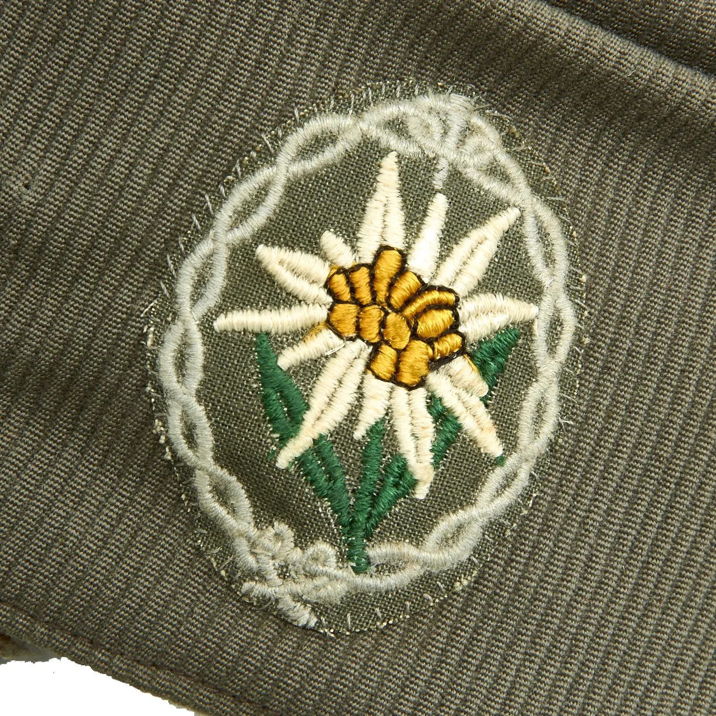 Original Austrian WWI Mountain Infantry Officer M1915 Field Cap with Edelweiss Patch - Landesschützen