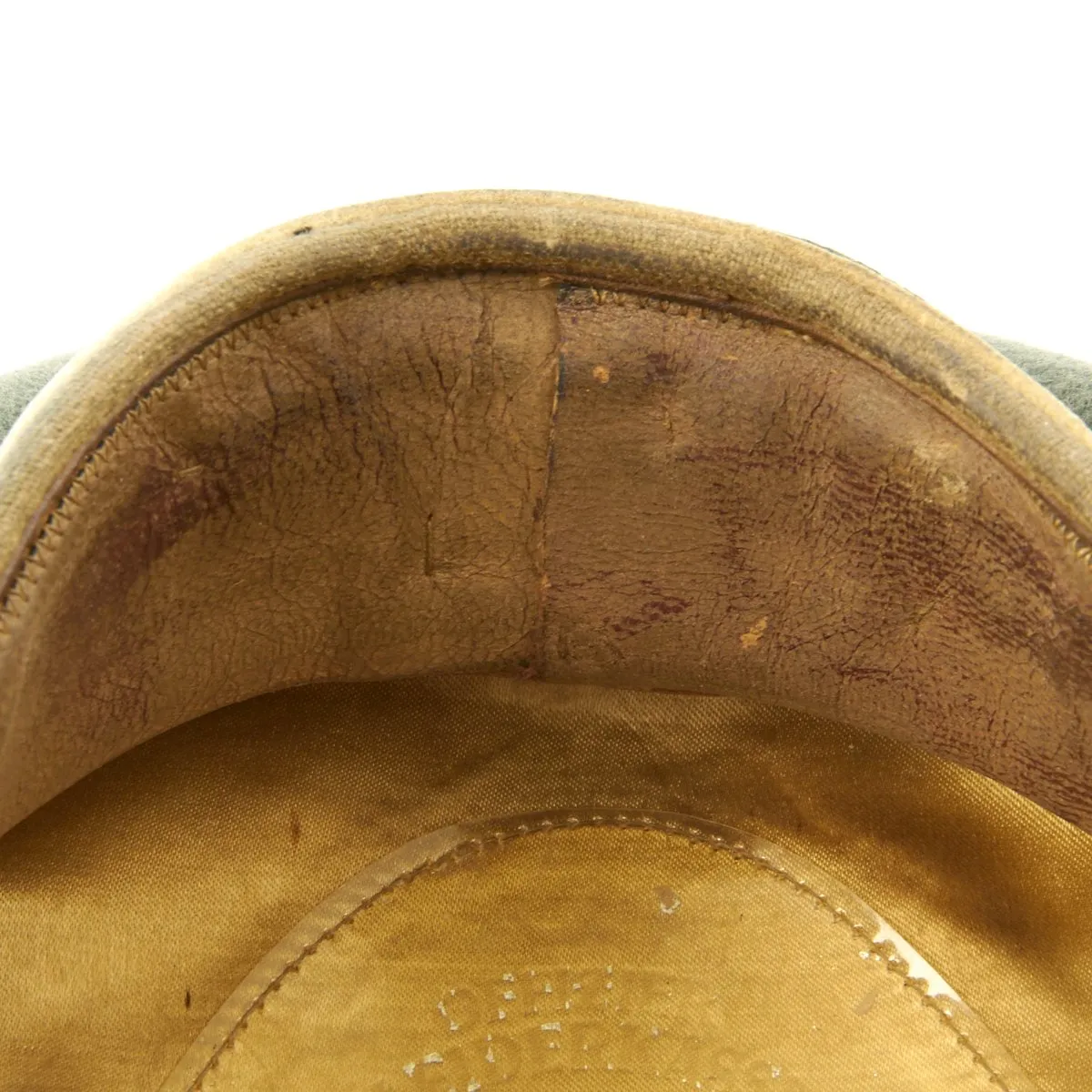 Original German WWII Army Heer Officer Visor Cap by EREL - Marked on Crown and Band