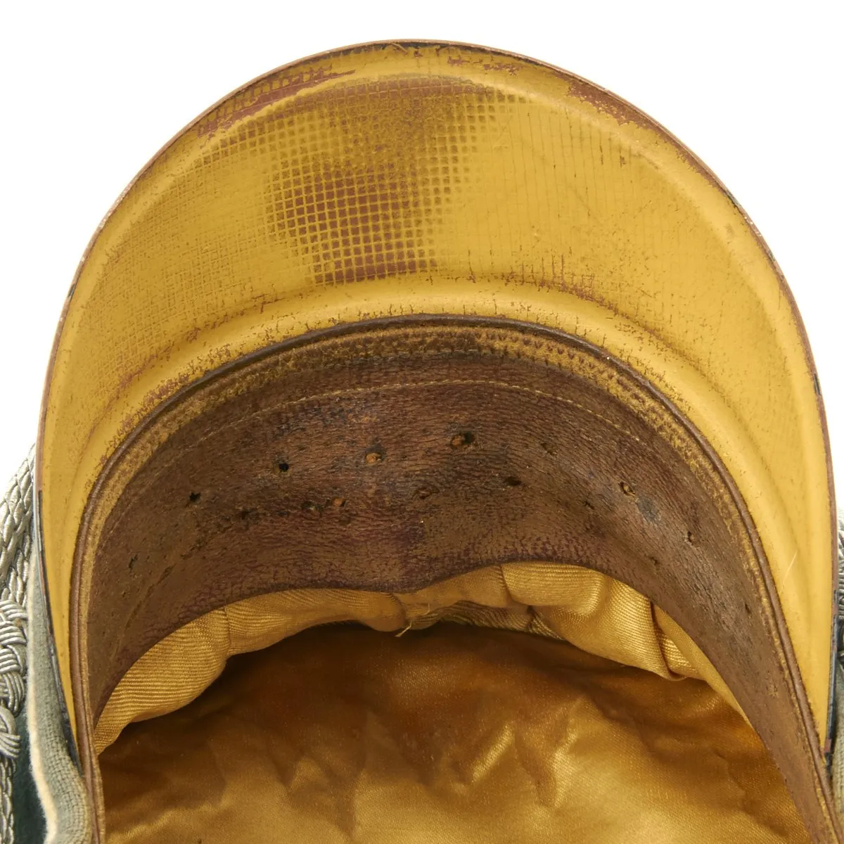 Original German WWII Army Heer Officer Visor Cap by EREL - Marked on Crown and Band