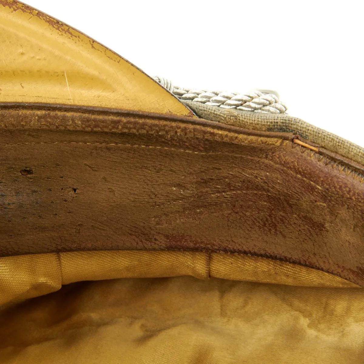 Original German WWII Army Heer Officer Visor Cap by EREL - Marked on Crown and Band