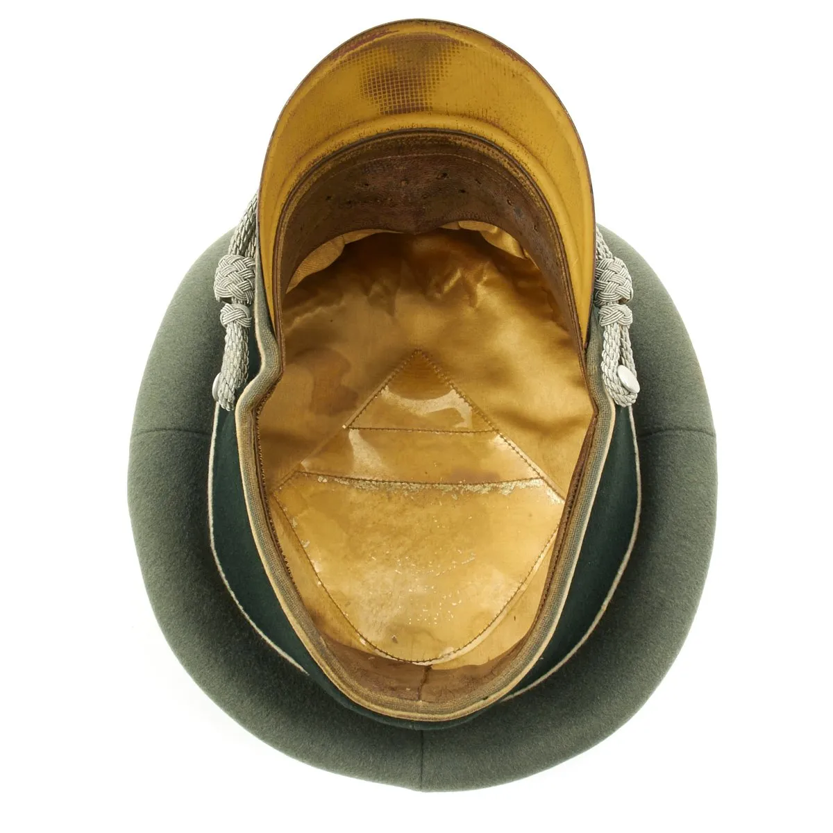Original German WWII Army Heer Officer Visor Cap by EREL - Marked on Crown and Band