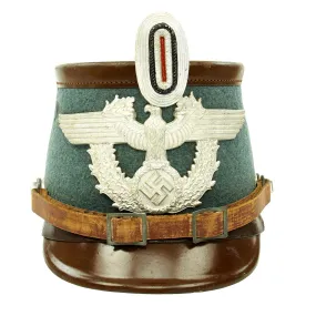 Original German WWII Rural Polizei Shako by Hans Romer - Size 56cm