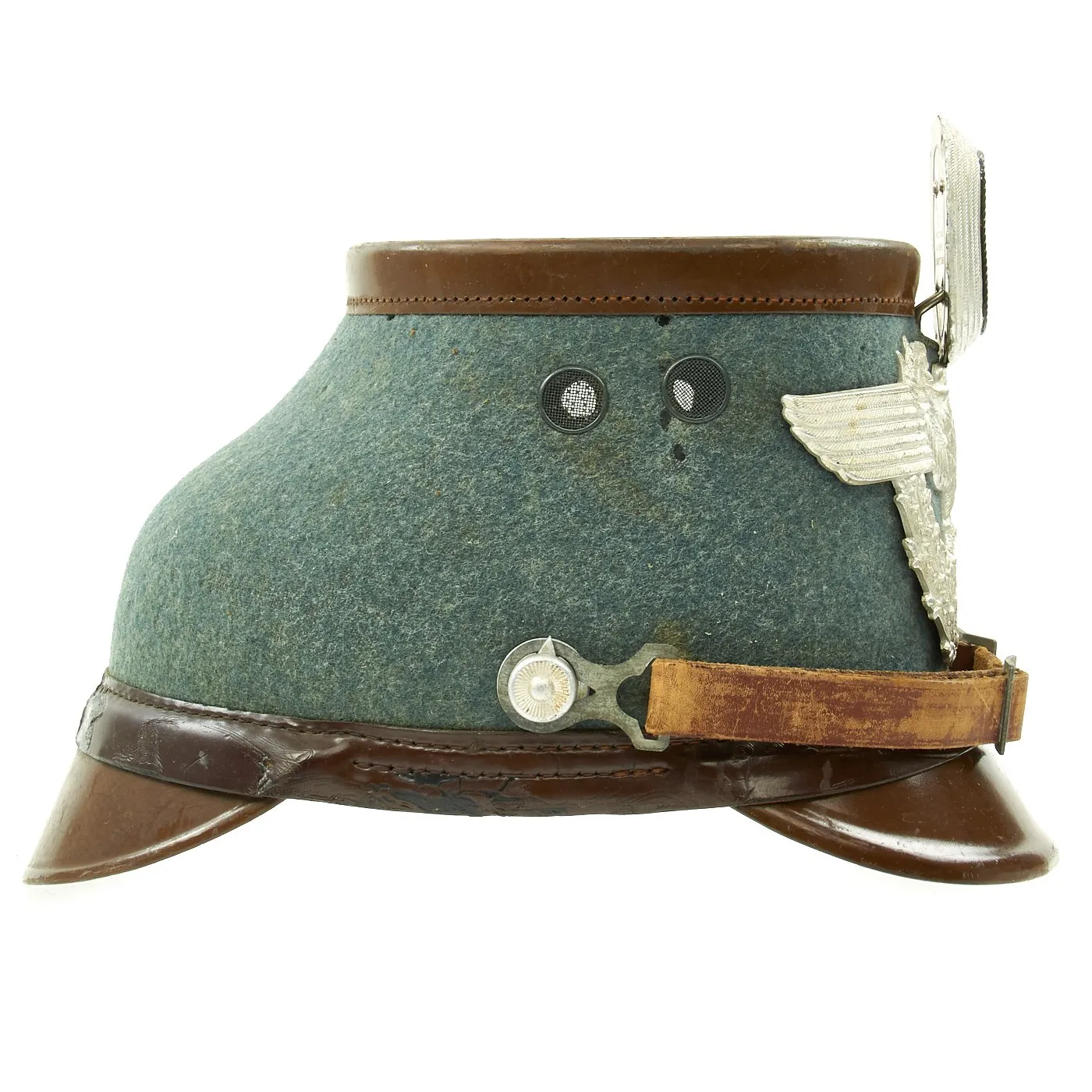 Original German WWII Rural Polizei Shako by Hans Romer - Size 56cm