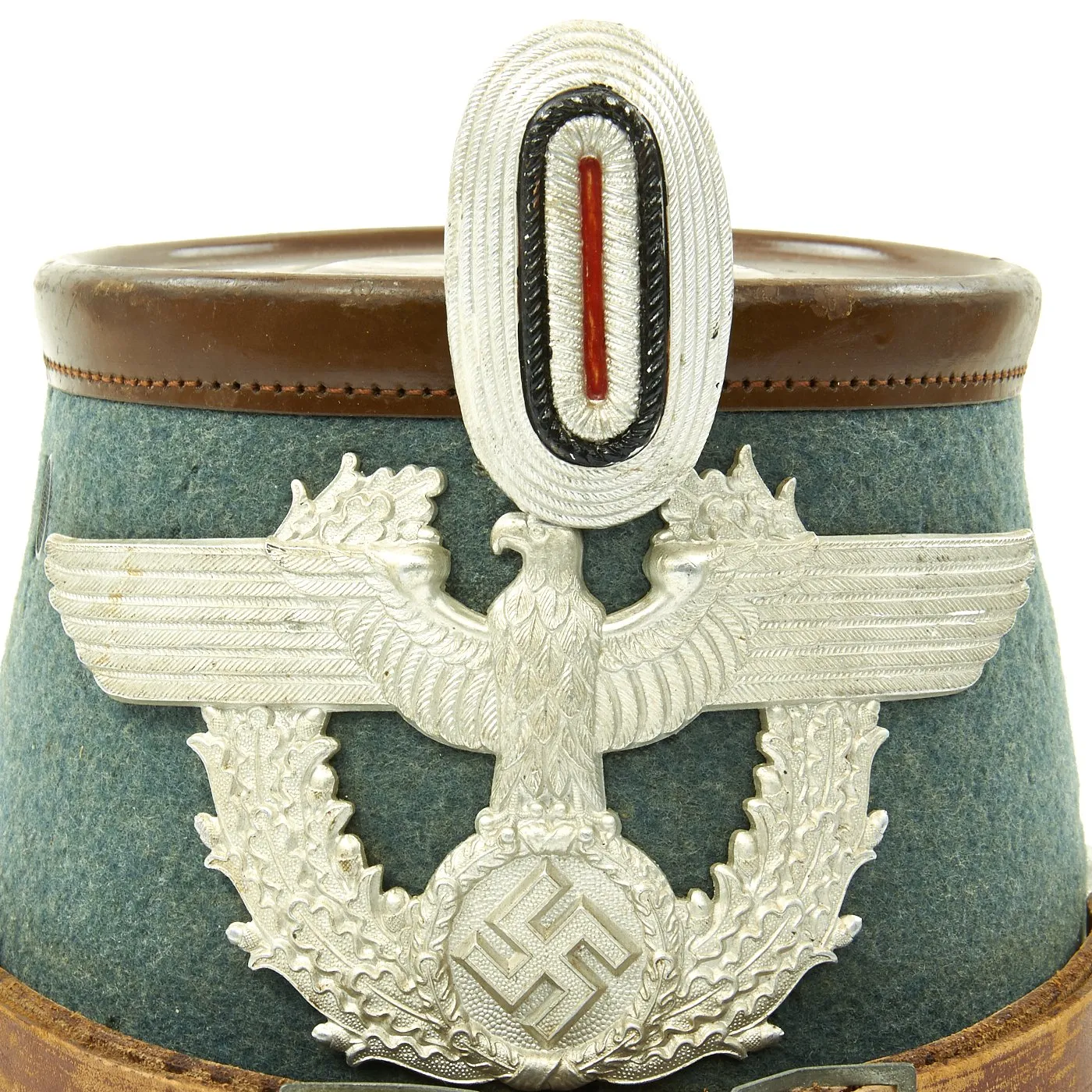 Original German WWII Rural Polizei Shako by Hans Romer - Size 56cm