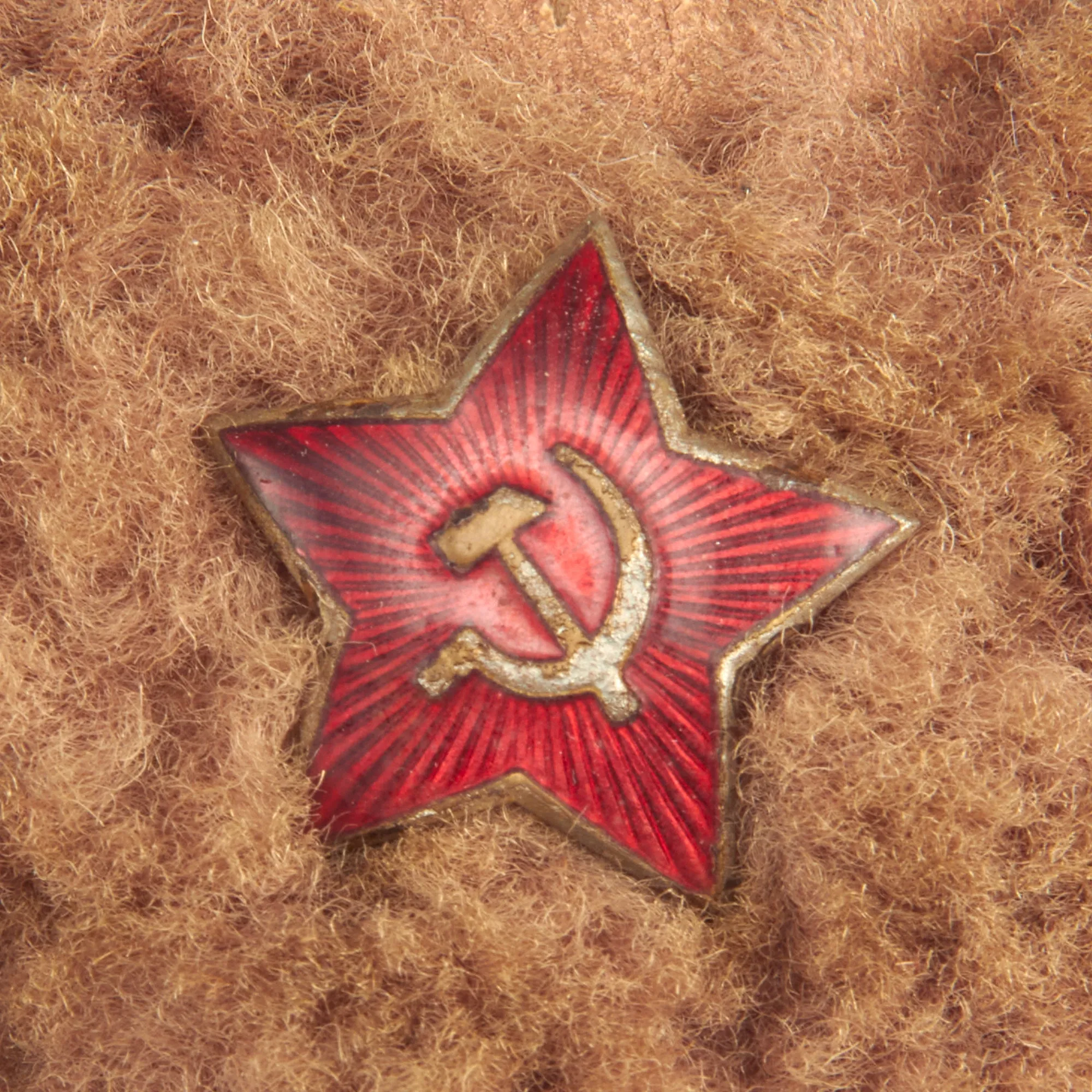 Original Soviet WWII / Early Post War Leather Ushanka Winter Cap