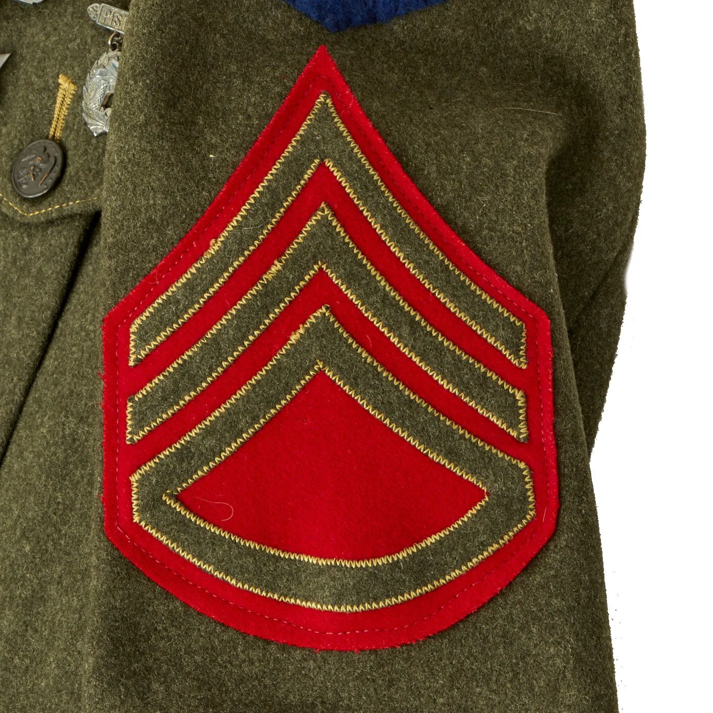 Original U.S. WWII Marine Raider USMC First Marine Amphibious Corps (I MAC) Winter Service Dress Uniform - As Seen In Book