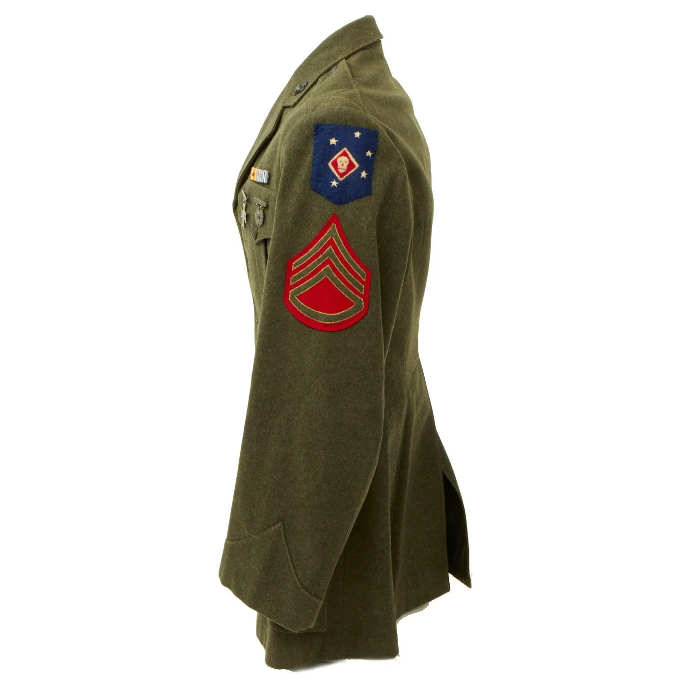 Original U.S. WWII Marine Raider USMC First Marine Amphibious Corps (I MAC) Winter Service Dress Uniform - As Seen In Book