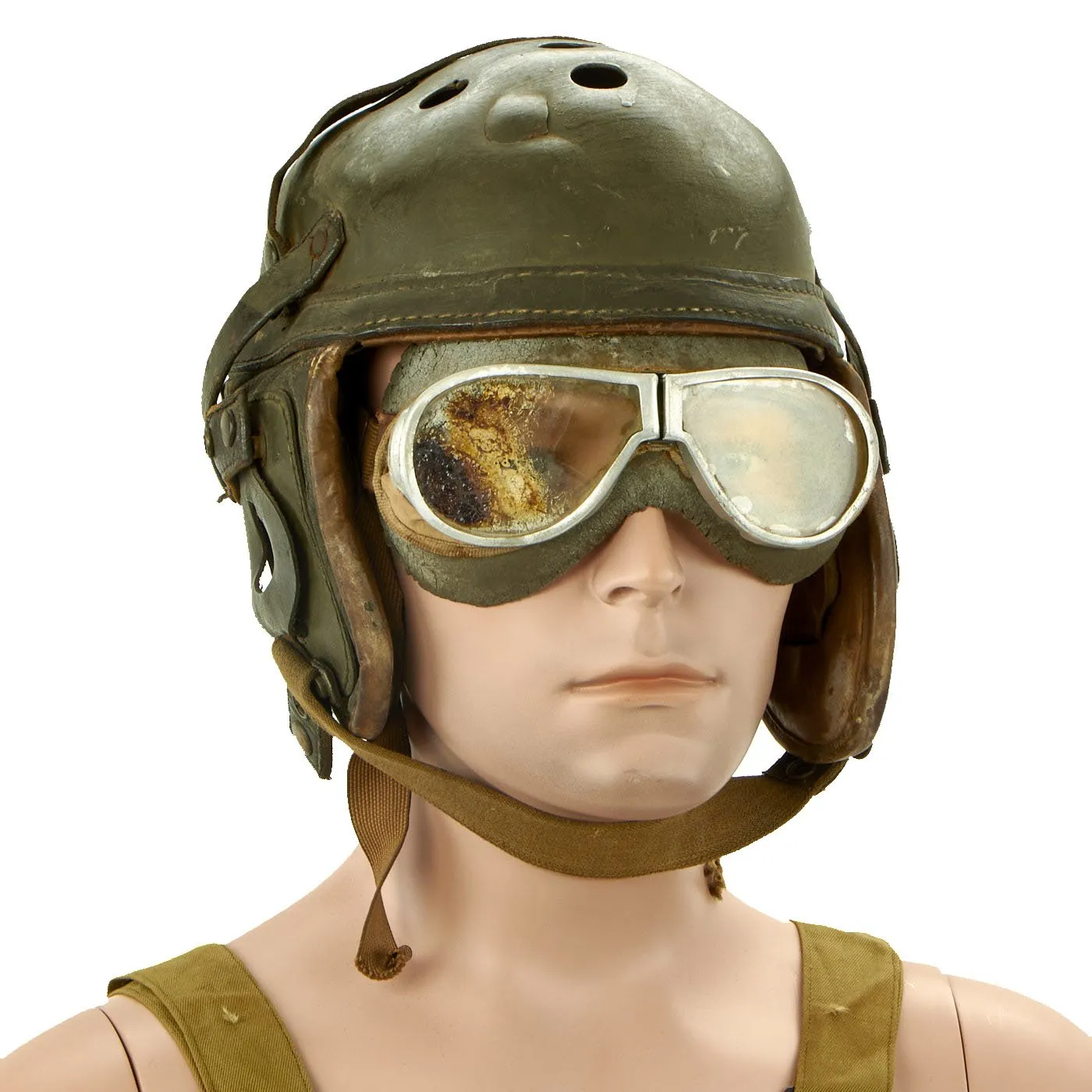 Original U.S. WWII Tanker Set - Coveralls - M38 Helmet - Resistal Goggles