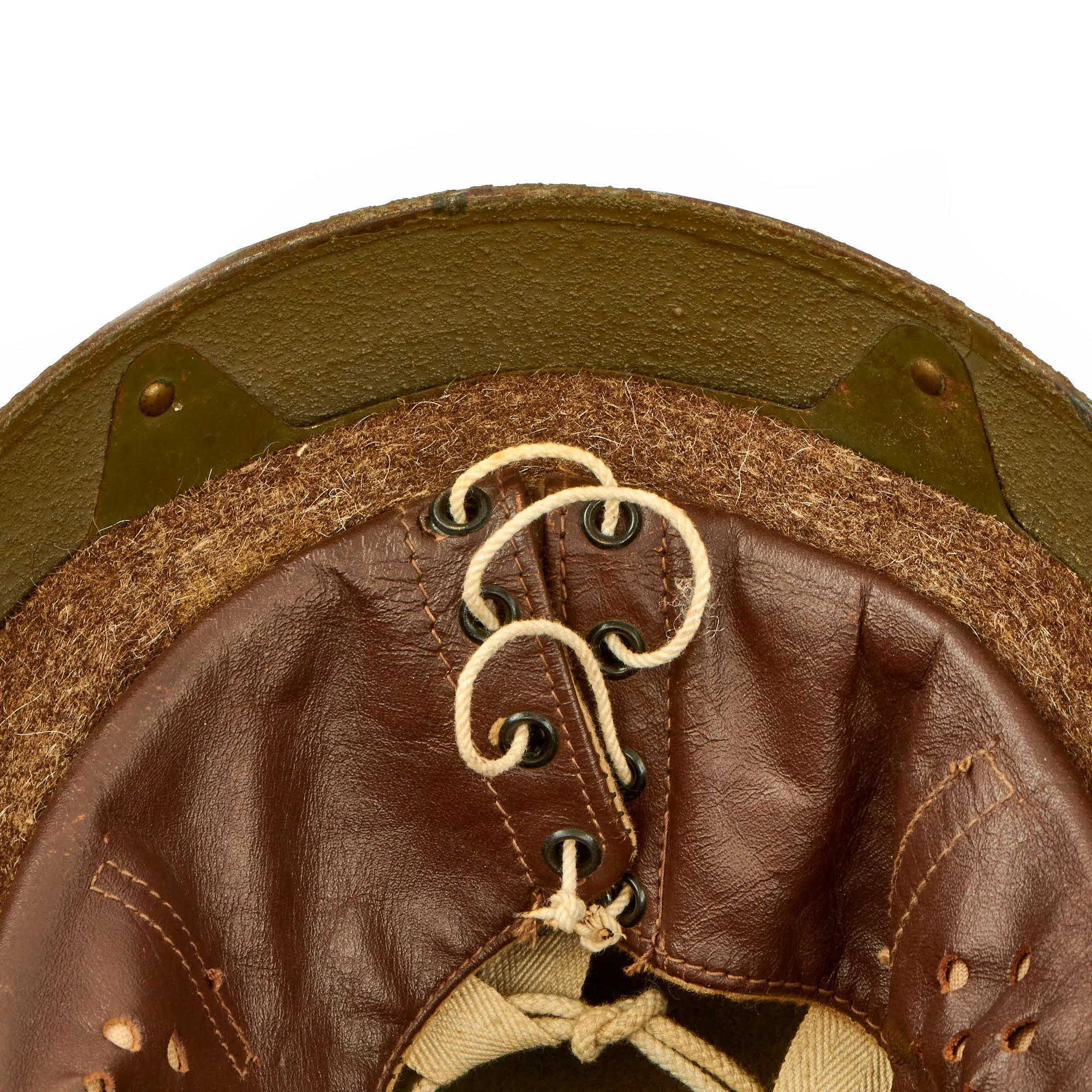Original WWII British 1944 Dated MkI Dispatch Rider Helmet by Briggs Motor Bodies Ltd. in Unissued Condition