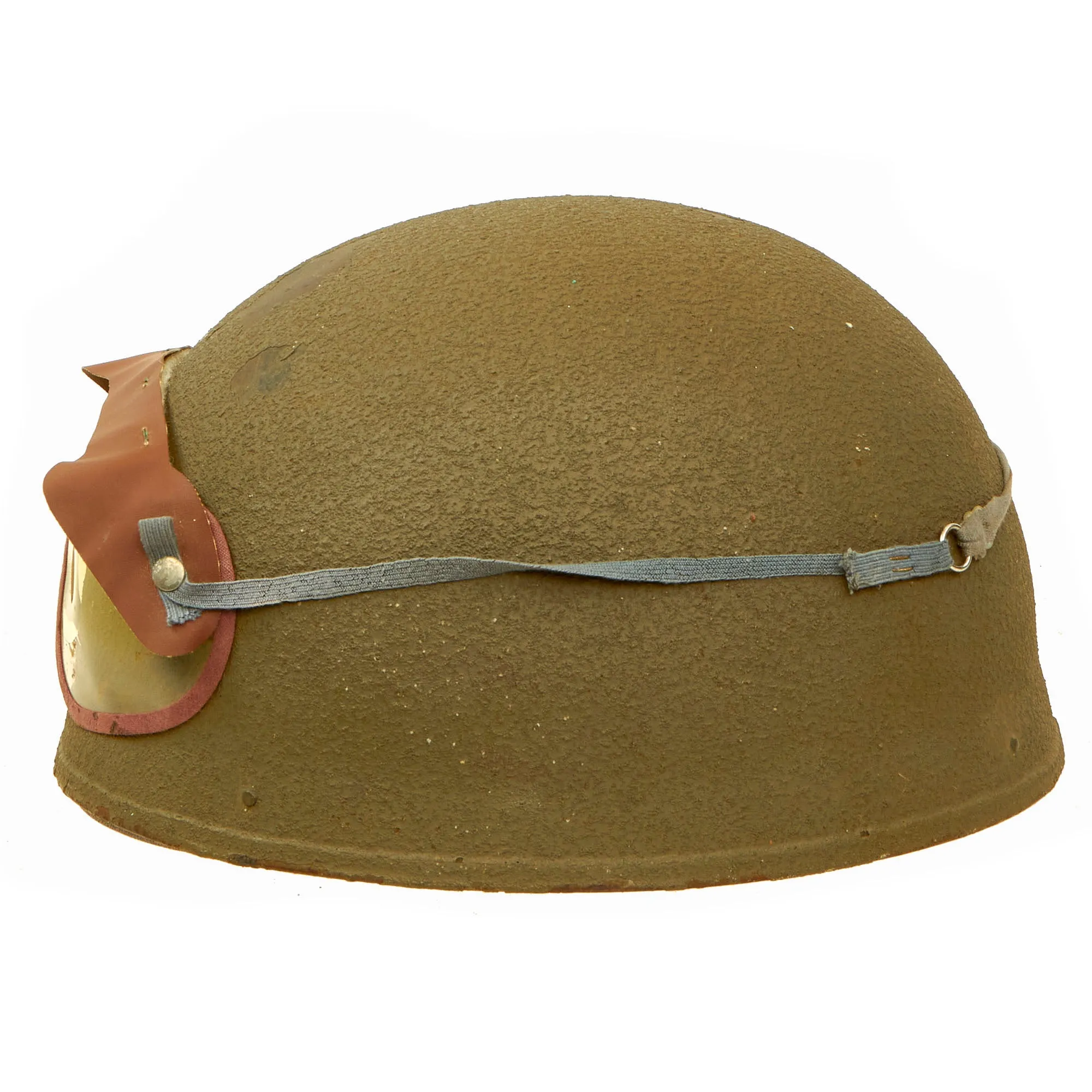 Original WWII British 1944 Dated MkI Dispatch Rider Helmet by Briggs Motor Bodies Ltd. in Unissued Condition