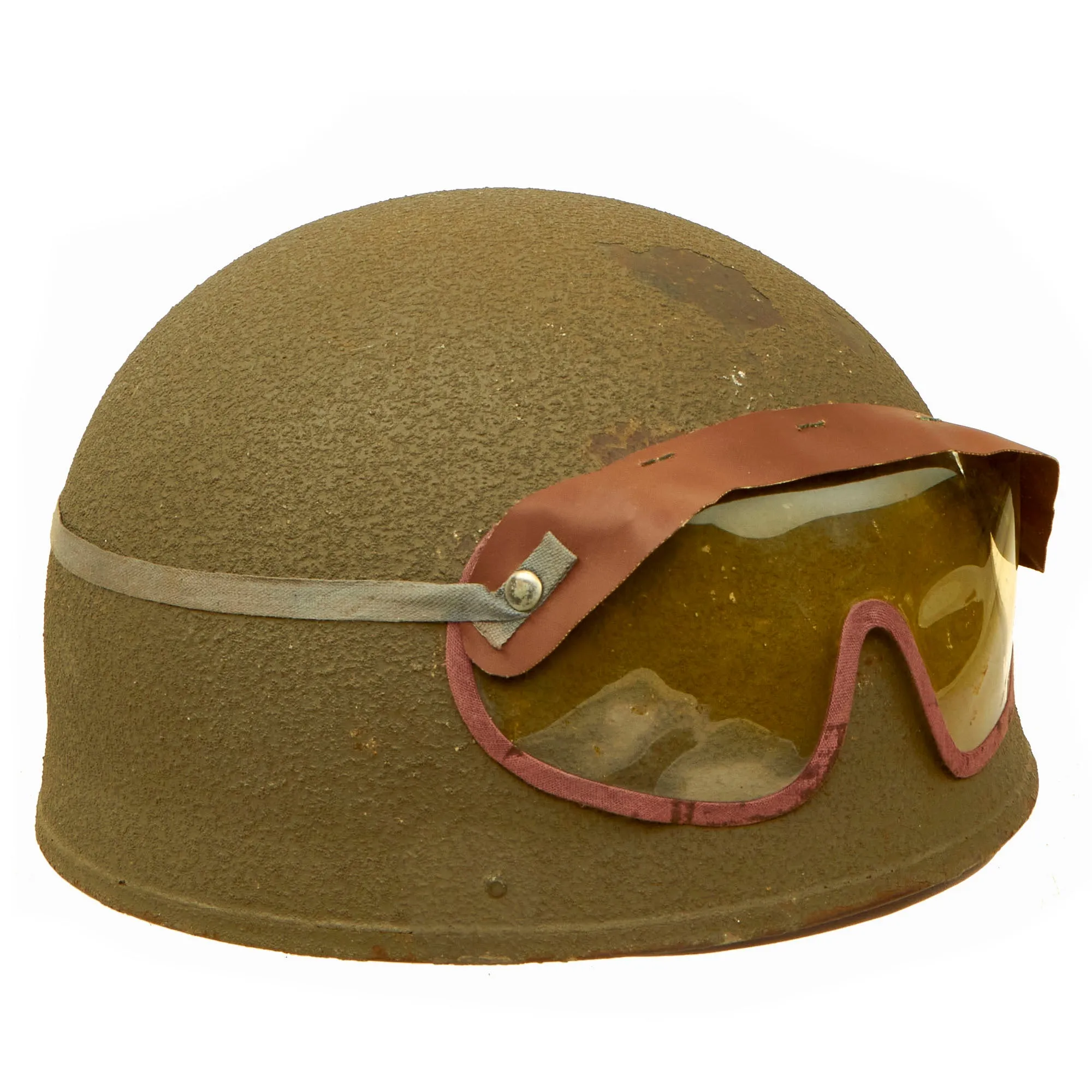 Original WWII British 1944 Dated MkI Dispatch Rider Helmet by Briggs Motor Bodies Ltd. in Unissued Condition