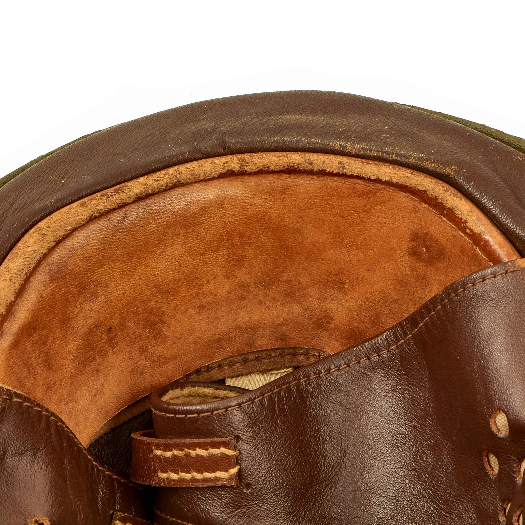 Original WWII British 1944 Dated MkI Dispatch Rider Helmet by Briggs Motor Bodies Ltd. in Unissued Condition