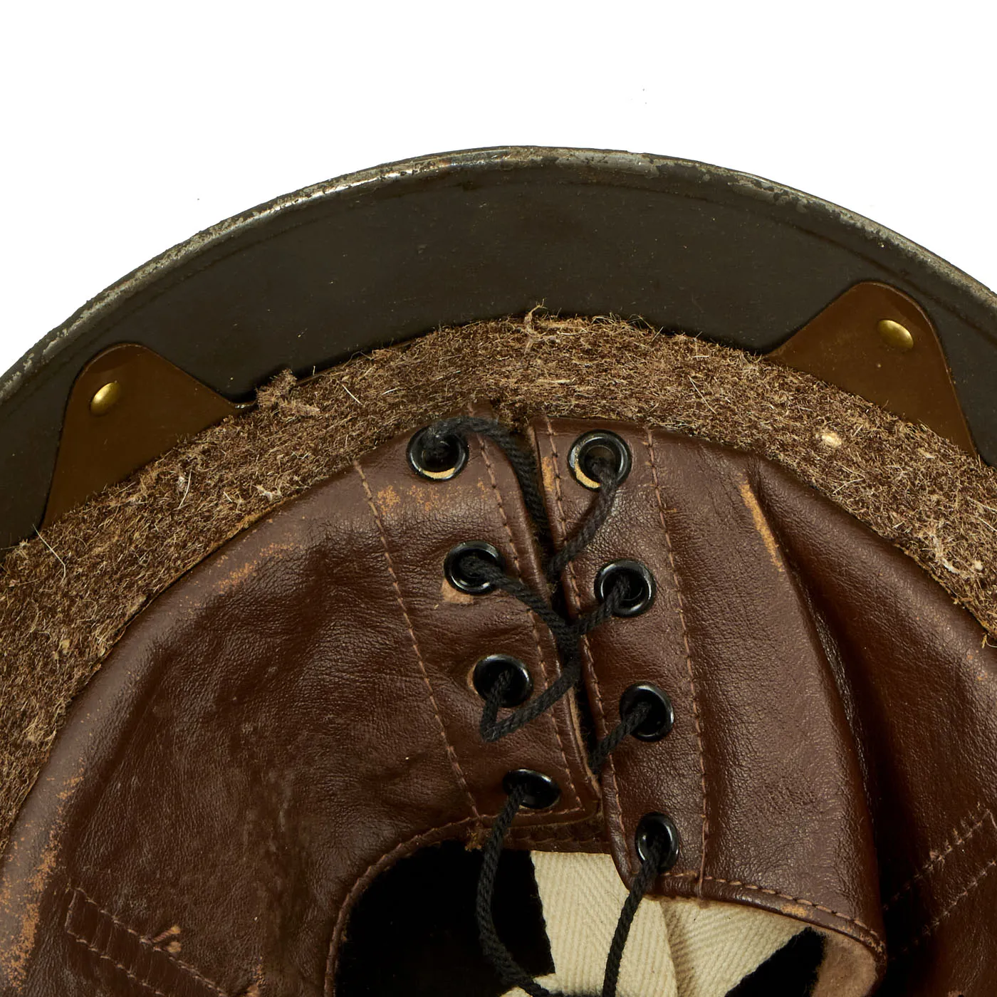 Original WWII British 1945 Dated MkI Dispatch Rider Helmet by Briggs Motor Bodies Ltd. in Unissued Condition!