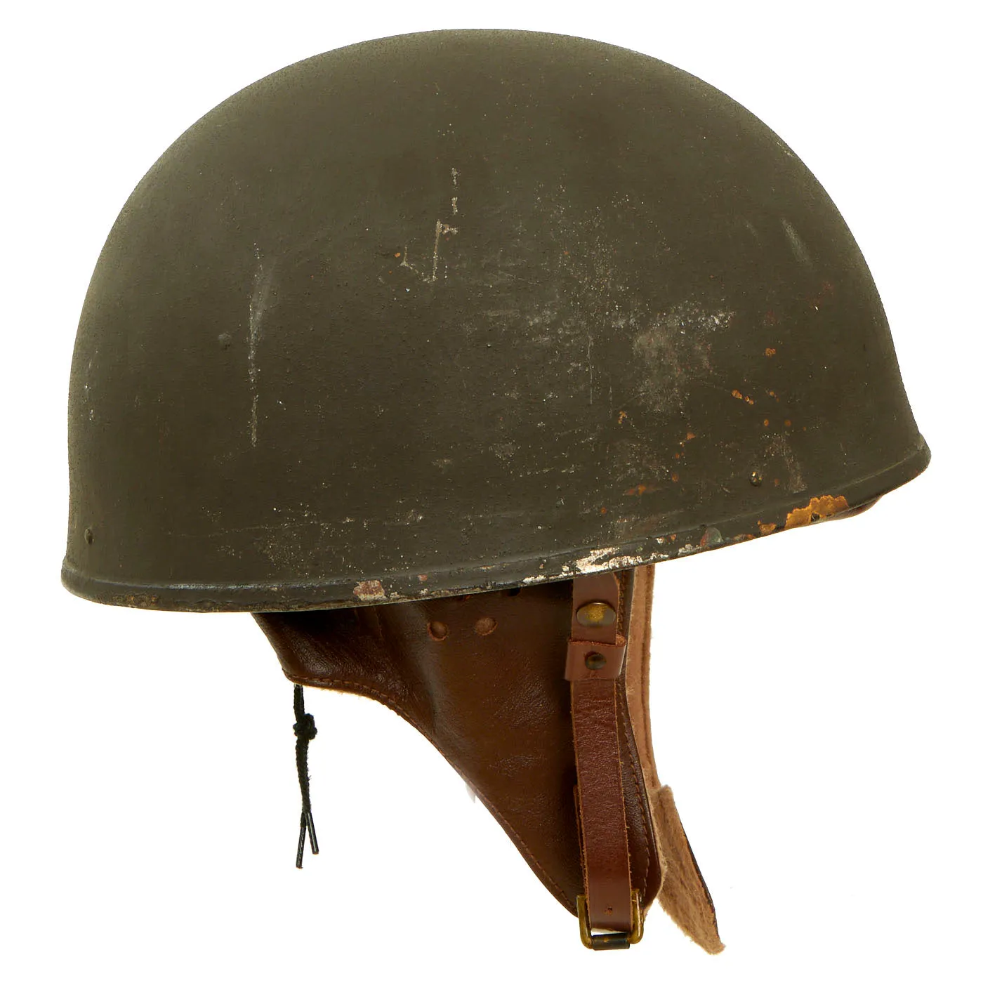 Original WWII British 1945 Dated MkI Dispatch Rider Helmet by Briggs Motor Bodies Ltd. in Unissued Condition!