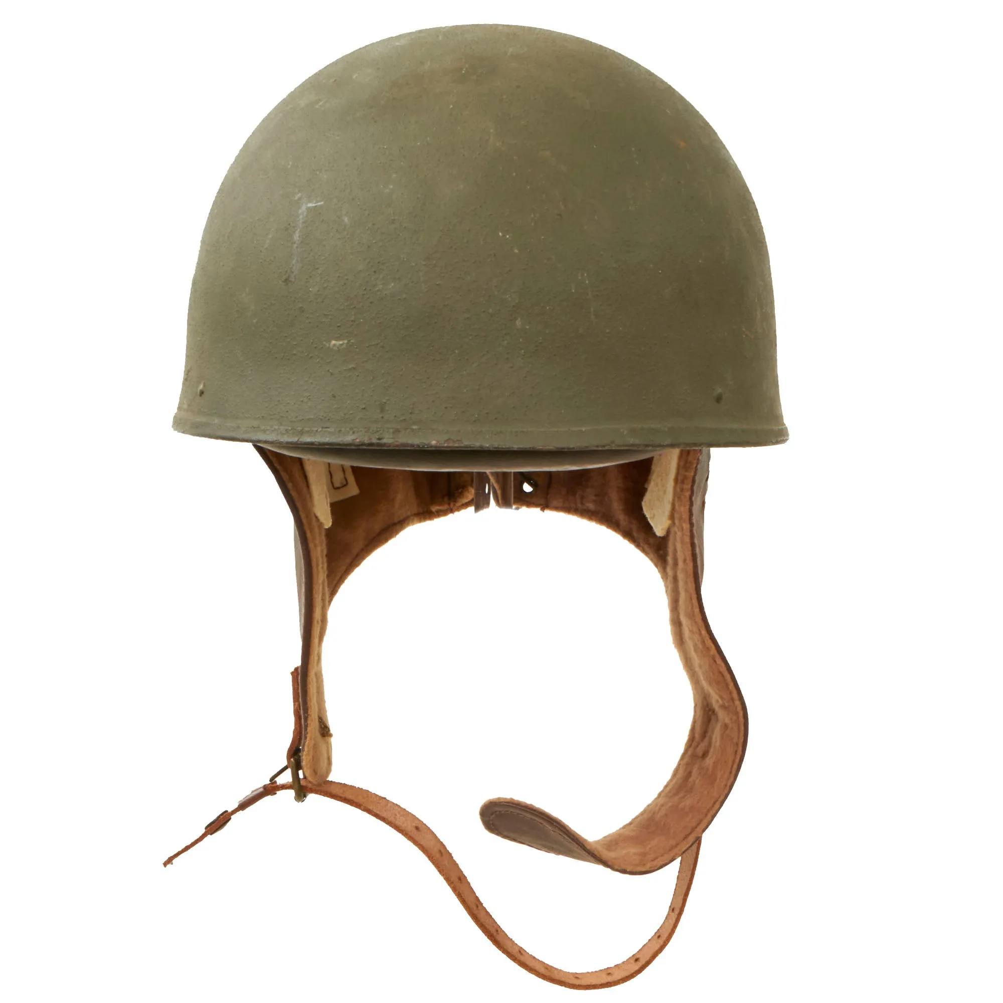 Original WWII British 1945 Dated MkI Dispatch Rider Helmet by Briggs Motor Bodies Ltd.