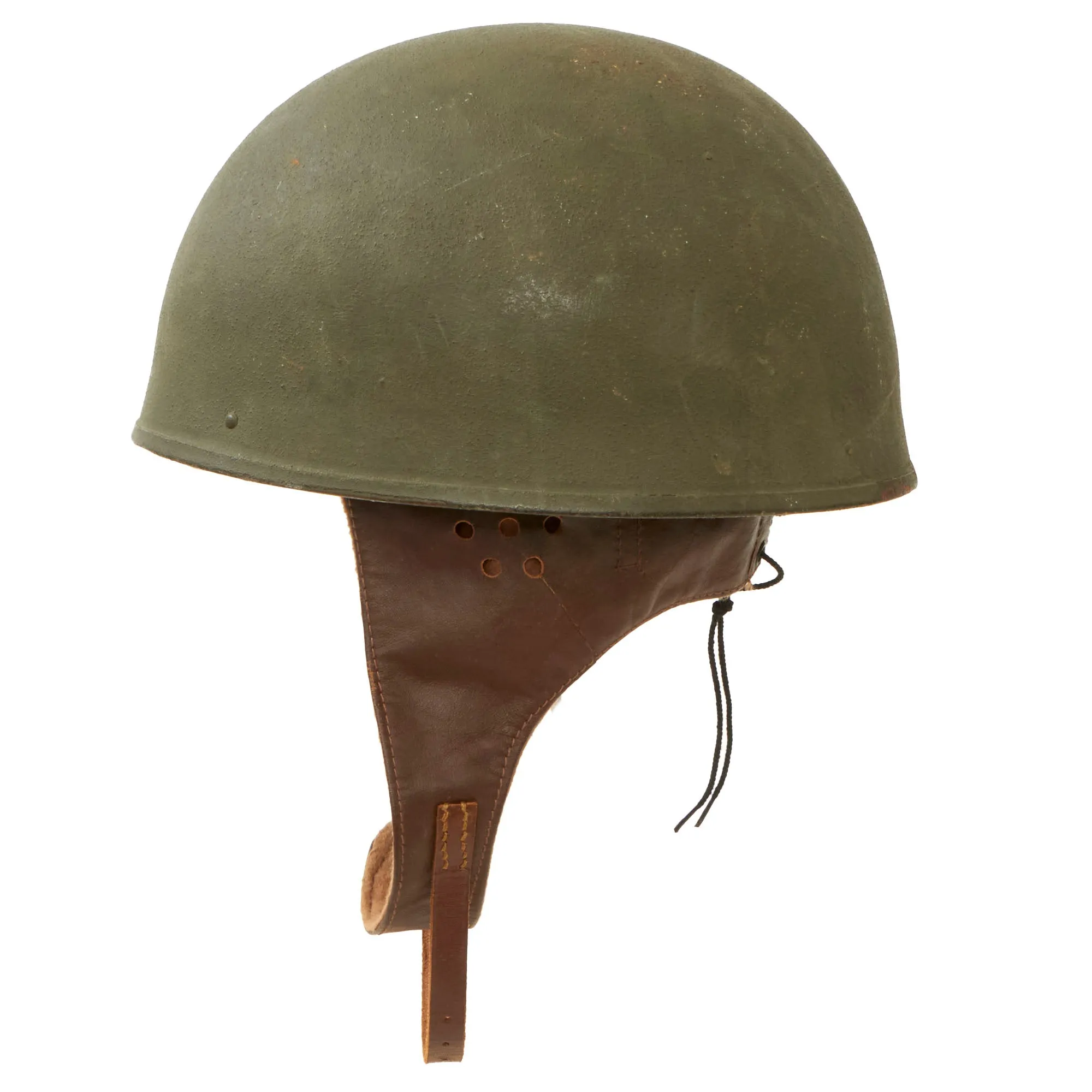 Original WWII British 1945 Dated MkI Dispatch Rider Helmet by Briggs Motor Bodies Ltd.
