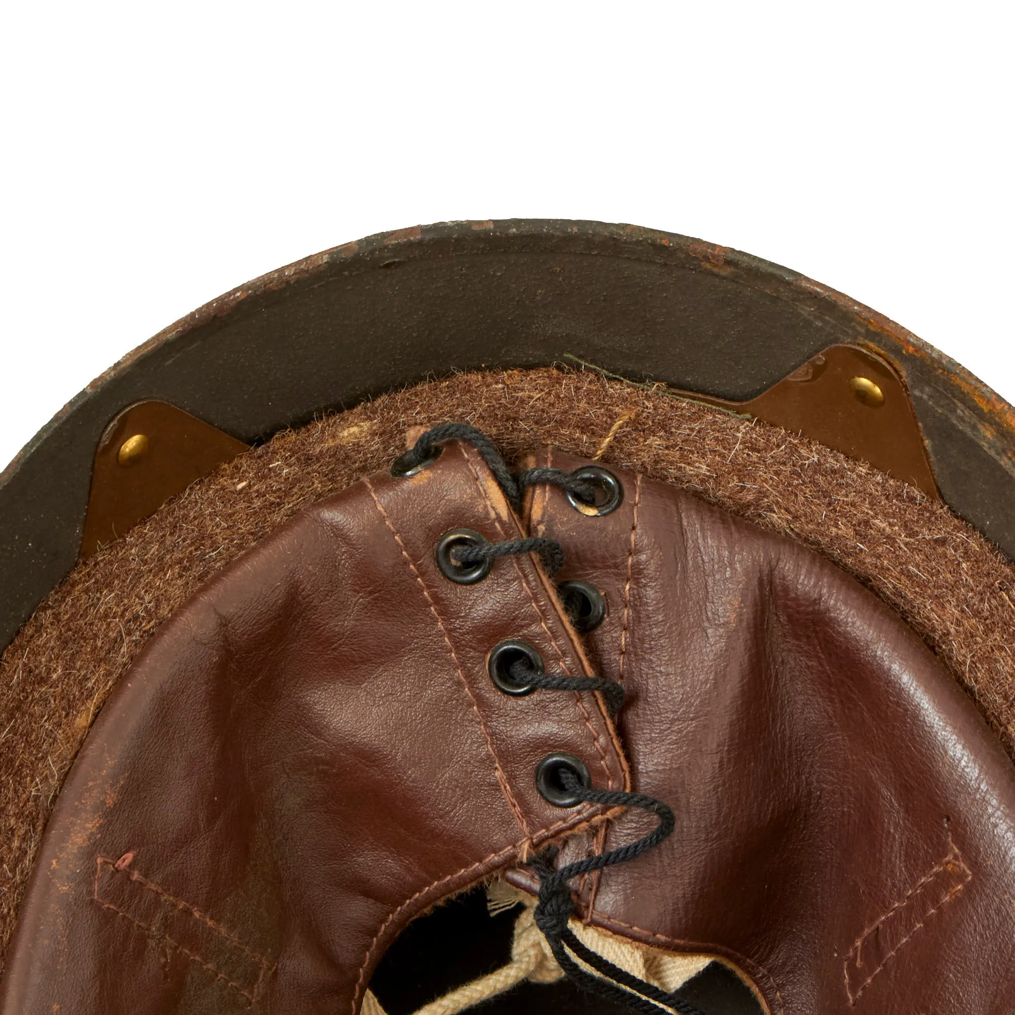 Original WWII British 1945 Dated MkI Dispatch Rider Helmet by Briggs Motor Bodies Ltd.