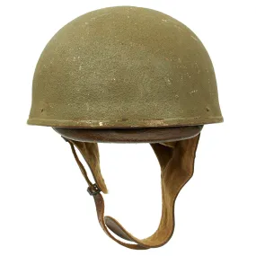 Original WWII British MkI Dispatch Rider Helmet by Briggs Motor Bodies in Size 7 1/2 -  dated 1942
