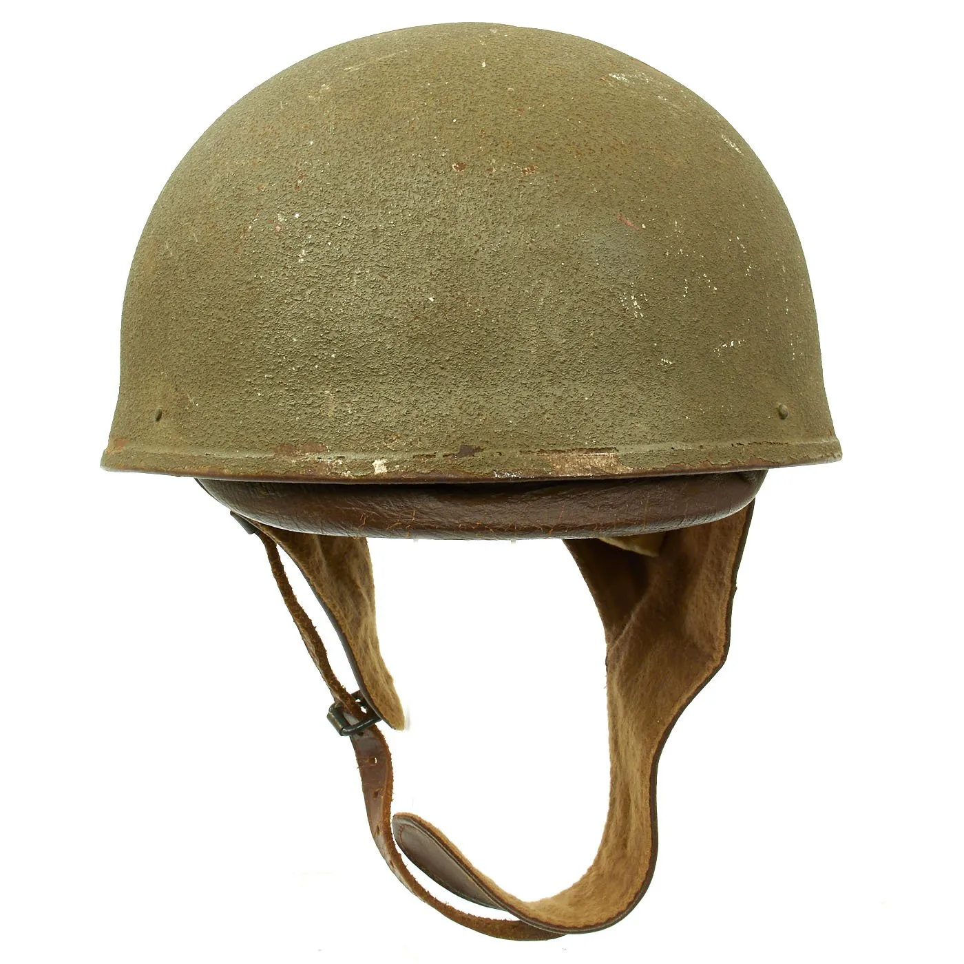 Original WWII British MkI Dispatch Rider Helmet by Briggs Motor Bodies in Size 7 1/2 -  dated 1942
