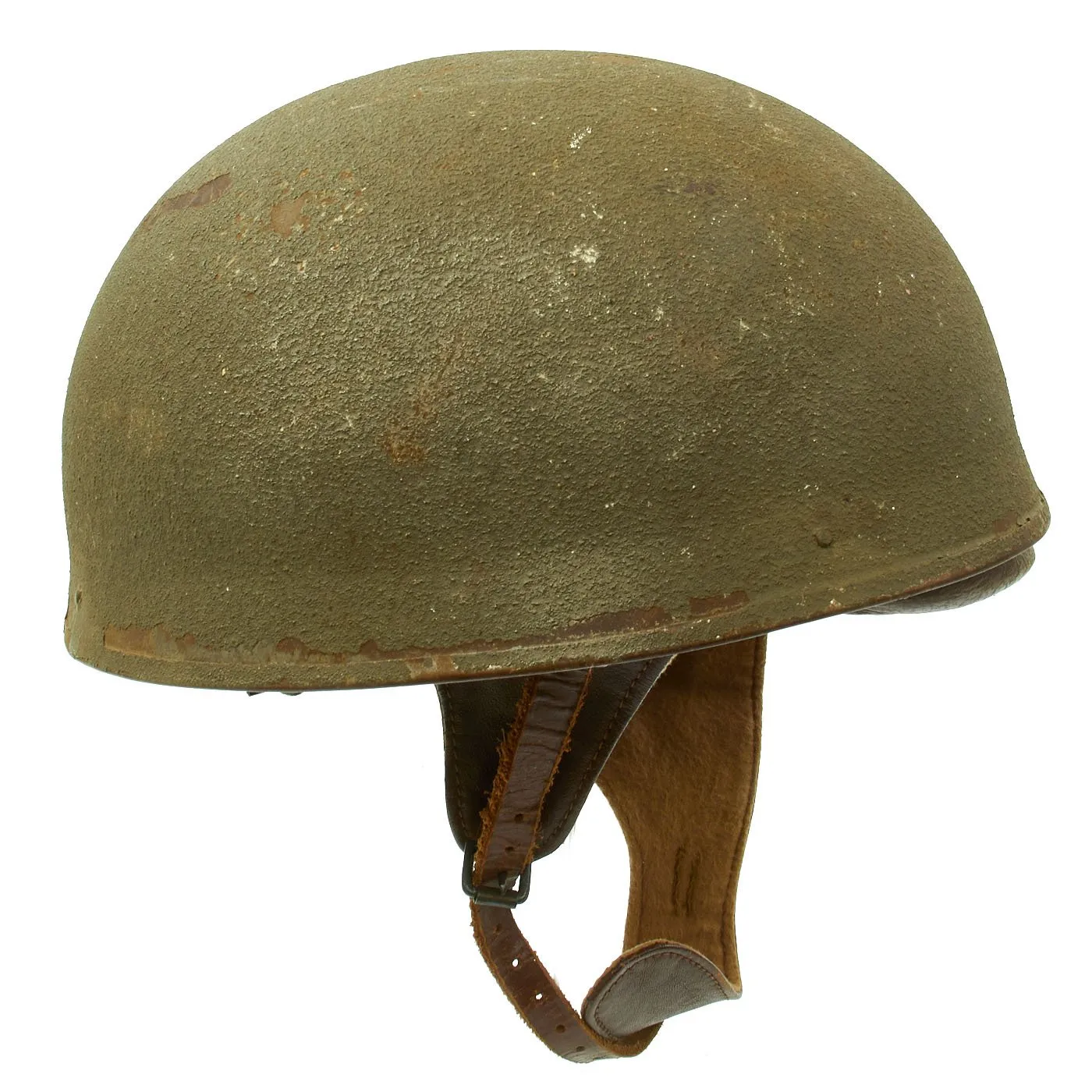 Original WWII British MkI Dispatch Rider Helmet by Briggs Motor Bodies in Size 7 1/2 -  dated 1942