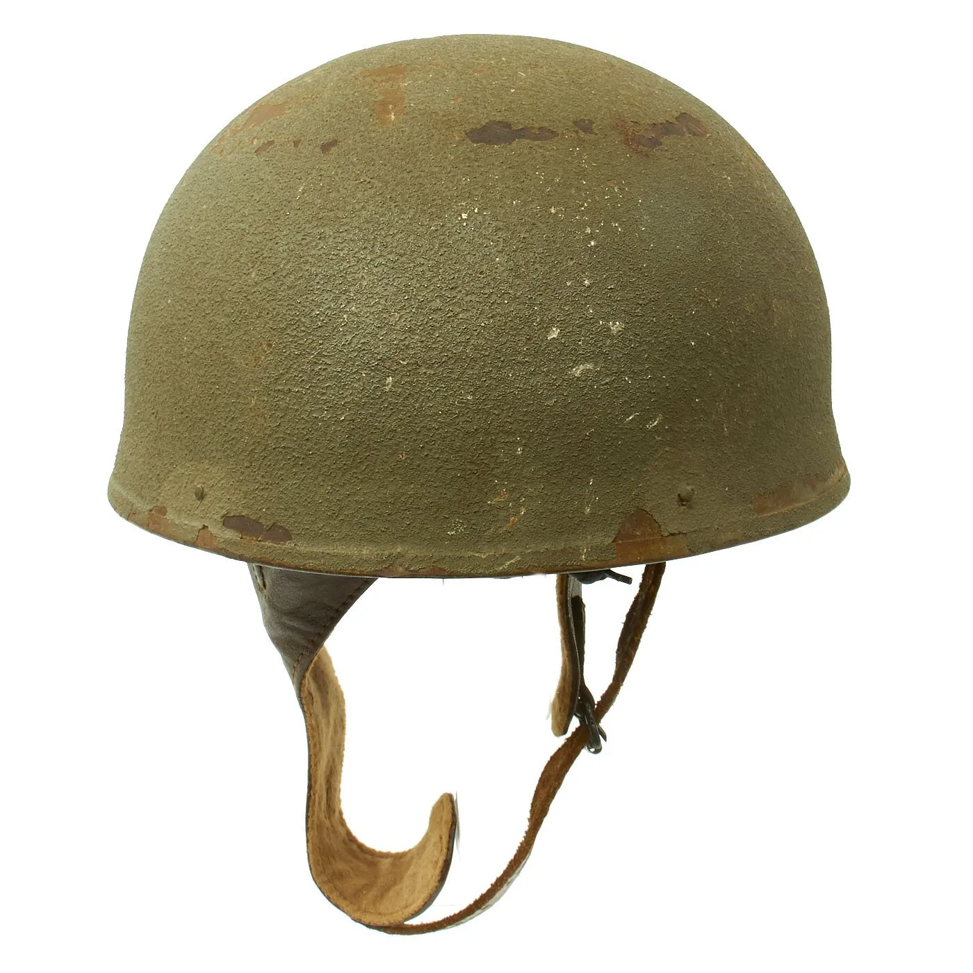 Original WWII British MkI Dispatch Rider Helmet by Briggs Motor Bodies in Size 7 1/2 -  dated 1942