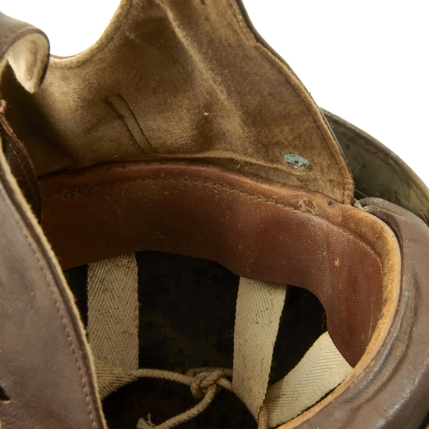 Original WWII British MkI Dispatch Rider Helmet by Briggs Motor Bodies in Size 7 - dated 1942