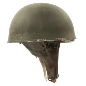 Original WWII British MkI Dispatch Rider Helmet by Briggs Motor Bodies in Size 7 -  dated 1945