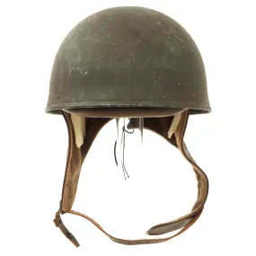 Original WWII British MkI Dispatch Rider Helmet by Briggs Motor Bodies in Size 7 - dated 1945