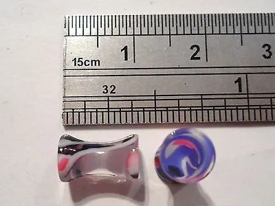 Pair COLORFUL Double Flare Ear Lobe Plugs 6 gauge 6g