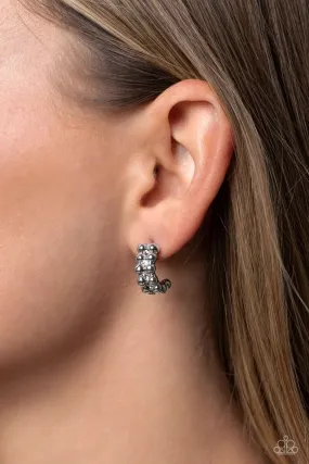 Paparazzi Earring ~ Bubbling Beauty - Silver