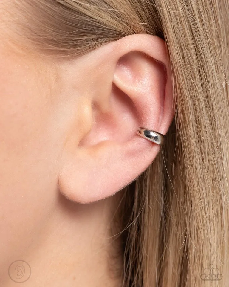 Paparazzi Earring ~ Classic Cuff - Silver