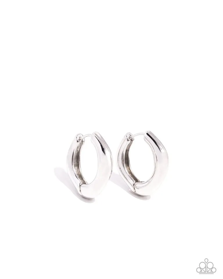 Paparazzi Earring ~ Monochromatic Makeover - Silver