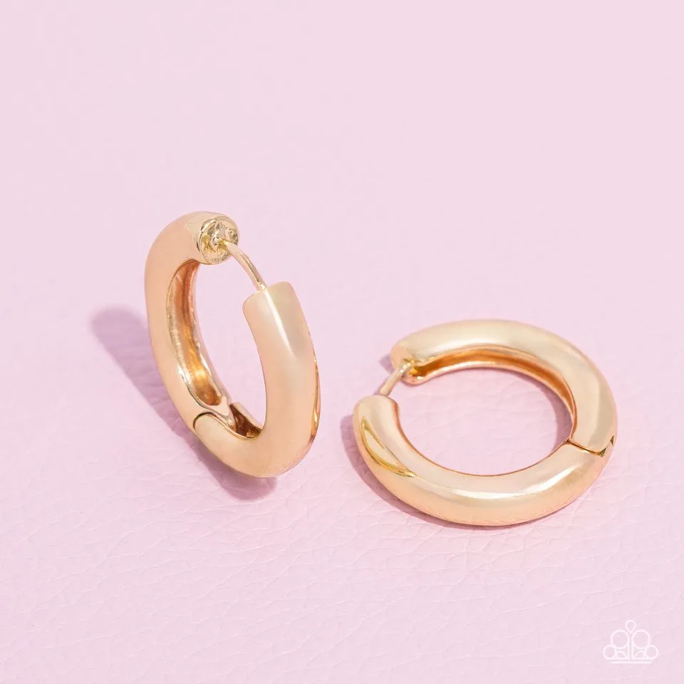 Paparazzi Earring ~ The New Classic - Gold