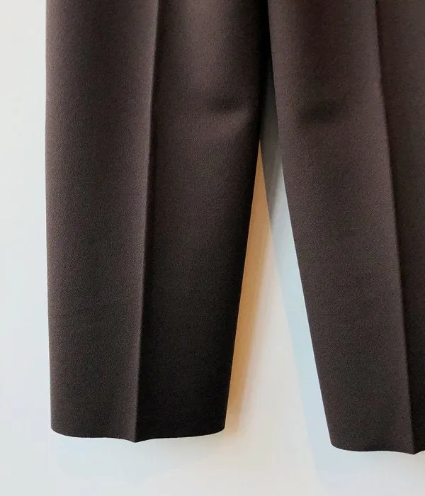 PHEENY/AMUNZEN HIGH WAIST TAPERED PANTS(BROWN)