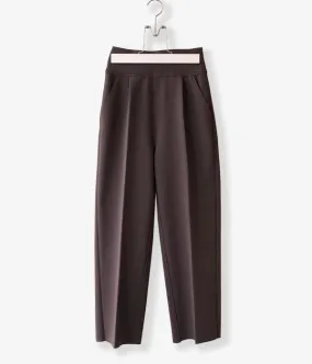 PHEENY/AMUNZEN HIGH WAIST TAPERED PANTS(CHOCOLATE)