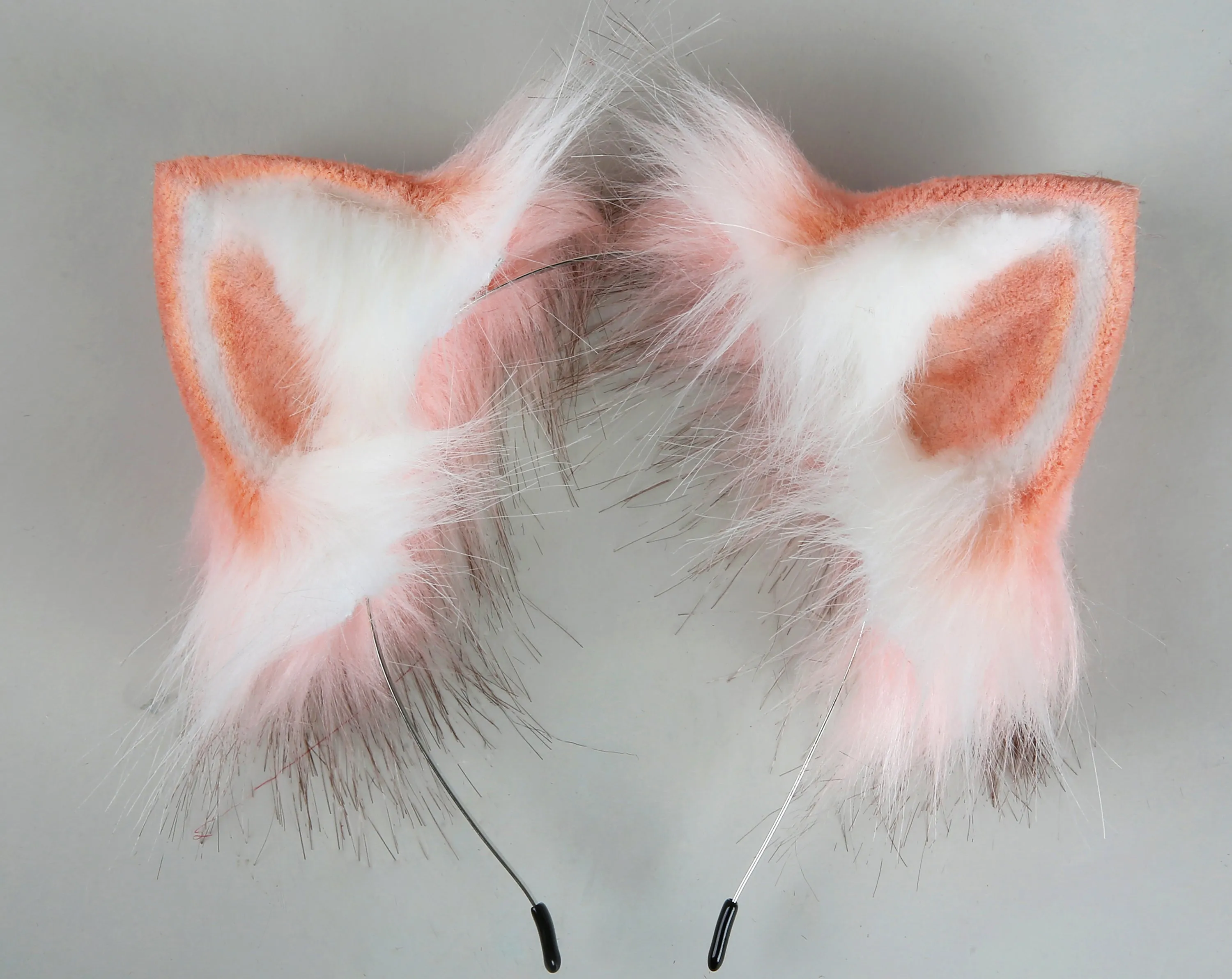 pink cat tail plug and ear set cat ear headband fox tail butt plug wolf tail buttplug tail anal plug neko cosplay kitten ear petplay