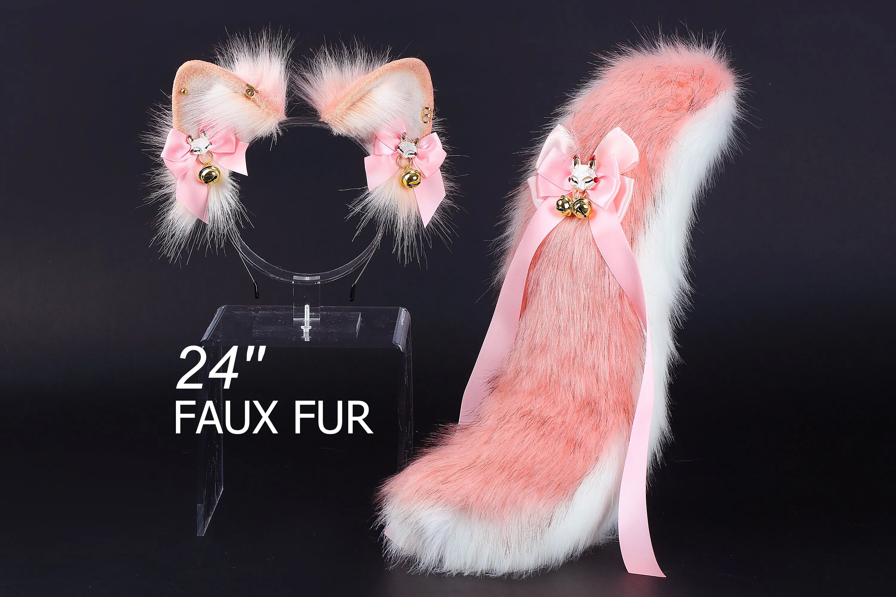 Pink puppy ear and tail set Shepherd dog ear and tail plug set Shiba Inu dog ear and tail butt plug  cosplay petplay puppy play - mature