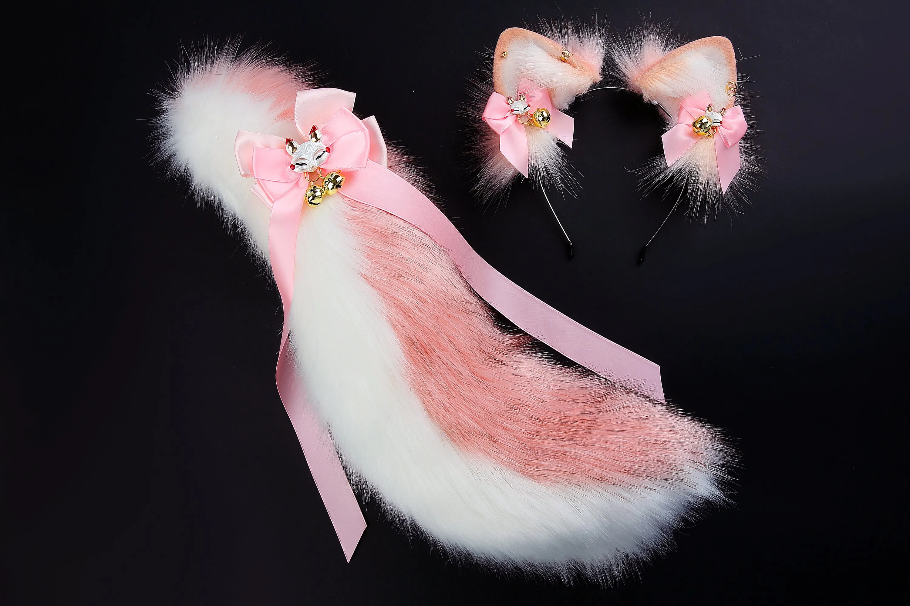 Pink puppy ear and tail set Shepherd dog ear and tail plug set Shiba Inu dog ear and tail butt plug  cosplay petplay puppy play - mature