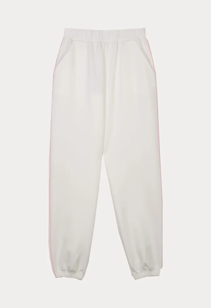 Piping Trim Elasticated Waist Sweatpants
