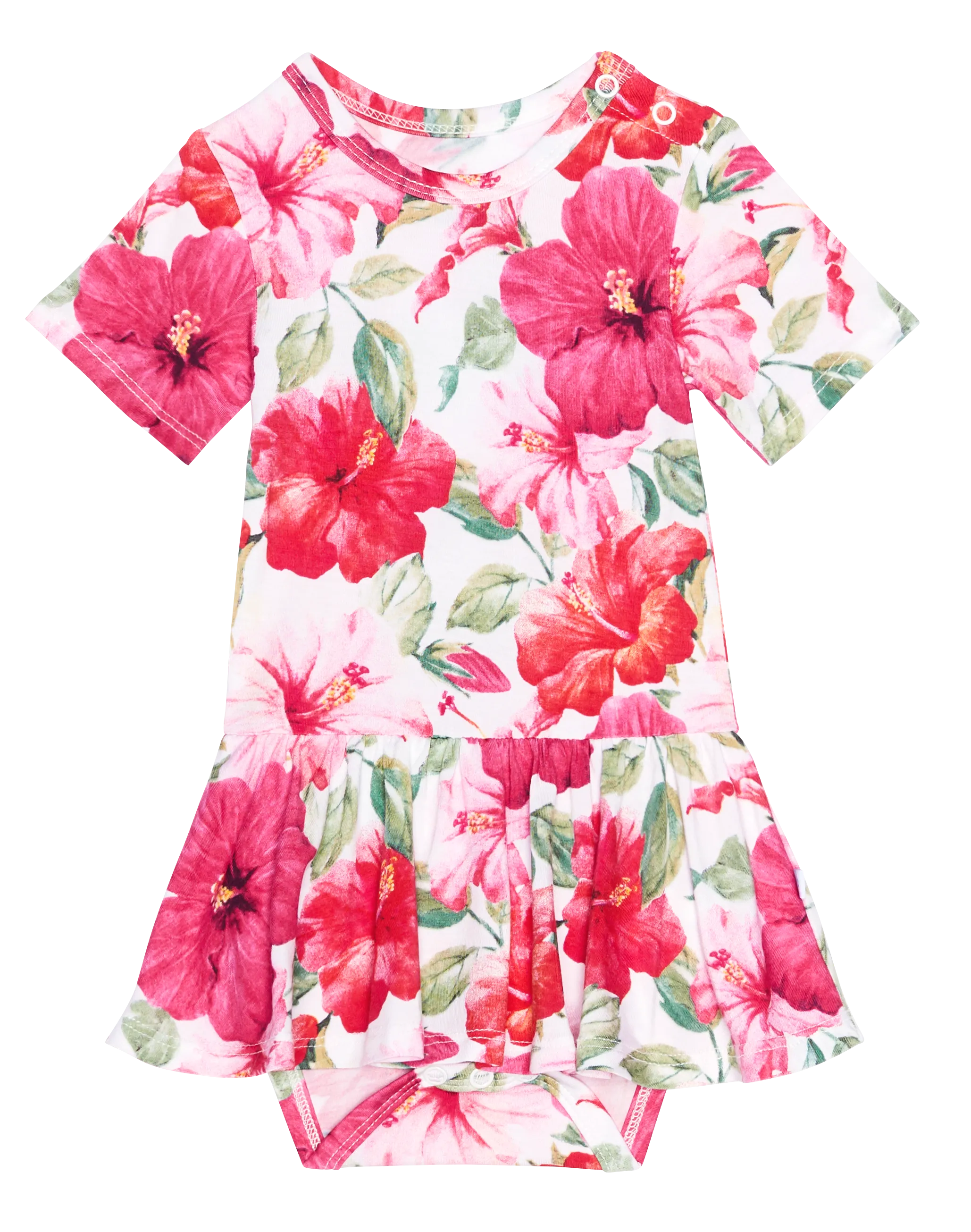 Posh Peanut Maui S/S Twirl Skirt Bodysuit