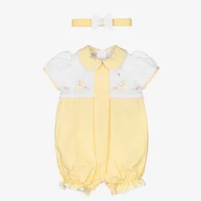 PRETTY ORIGINALS - Bunny Romper & Hairband - Pink