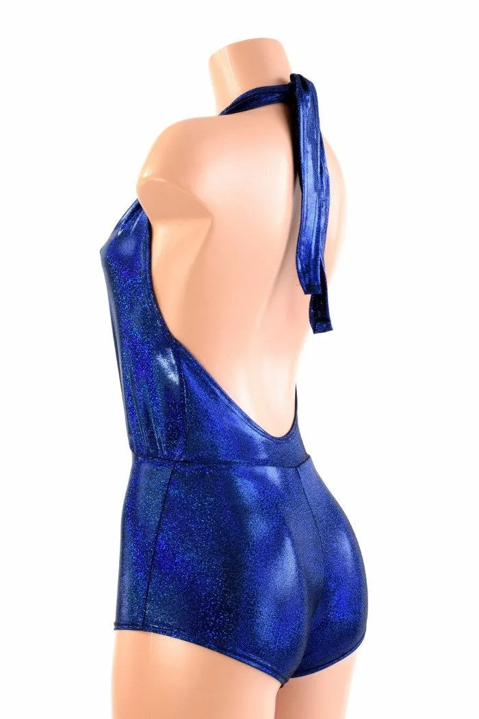"Josie" Romper in Royal Blue Sparkly Jewel Holographic