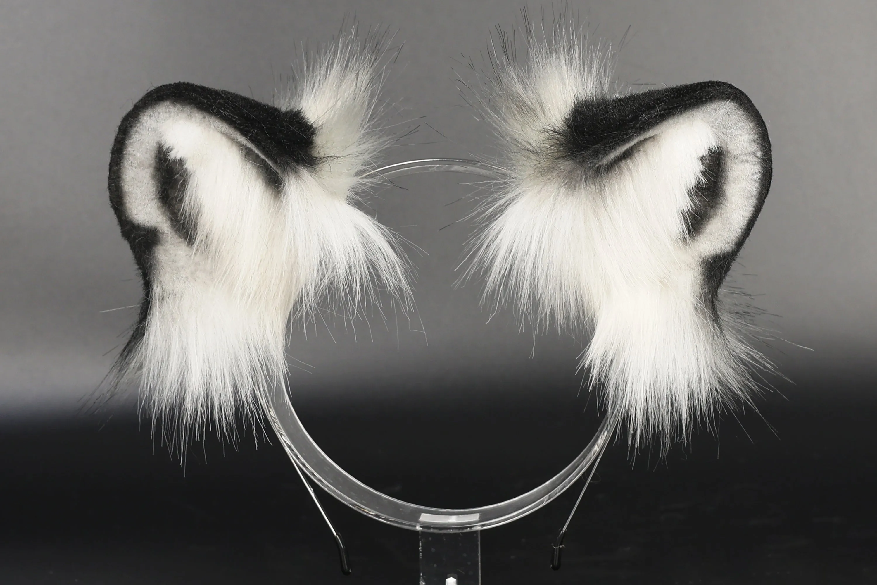 Realistic faux fur white tiger ear and tail set anime cosplay tiger kemonomimi