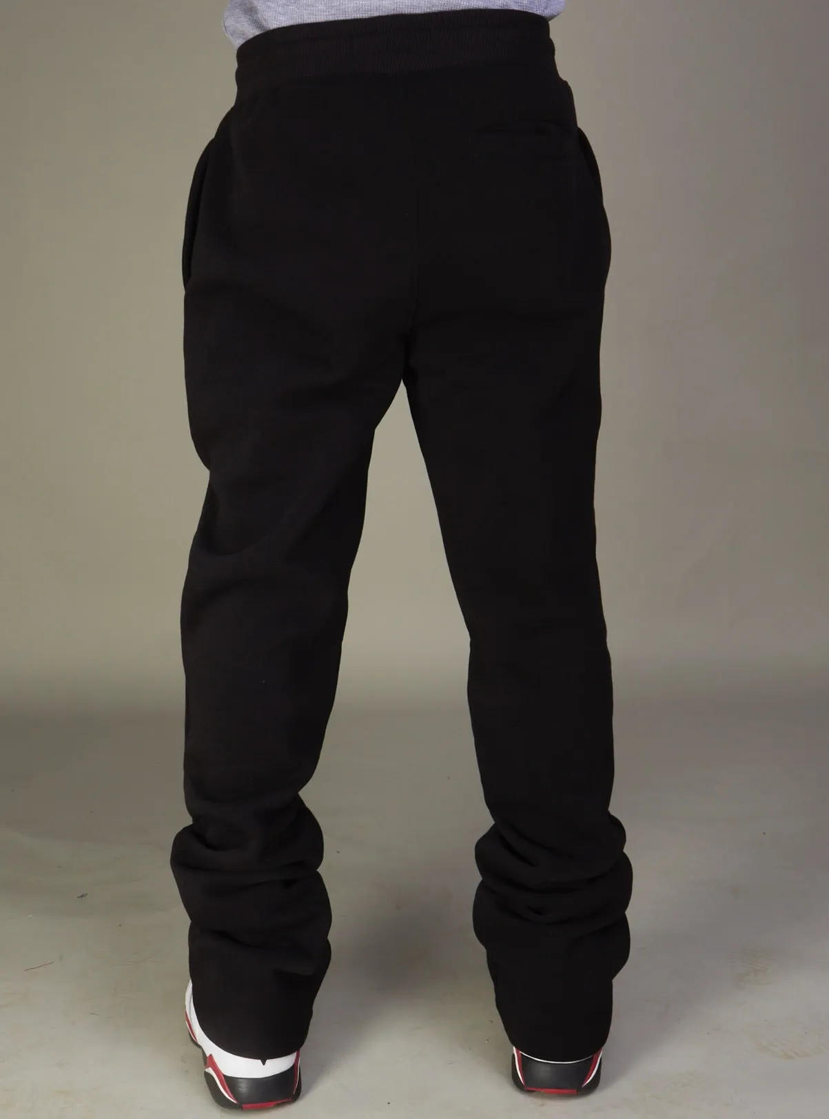 Rebel Minds Sweatpants - Fleece Stacked Fit - Black - 100-475