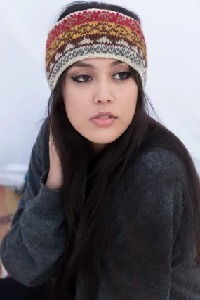 Red Cream Mix Warm Woolen Head Band