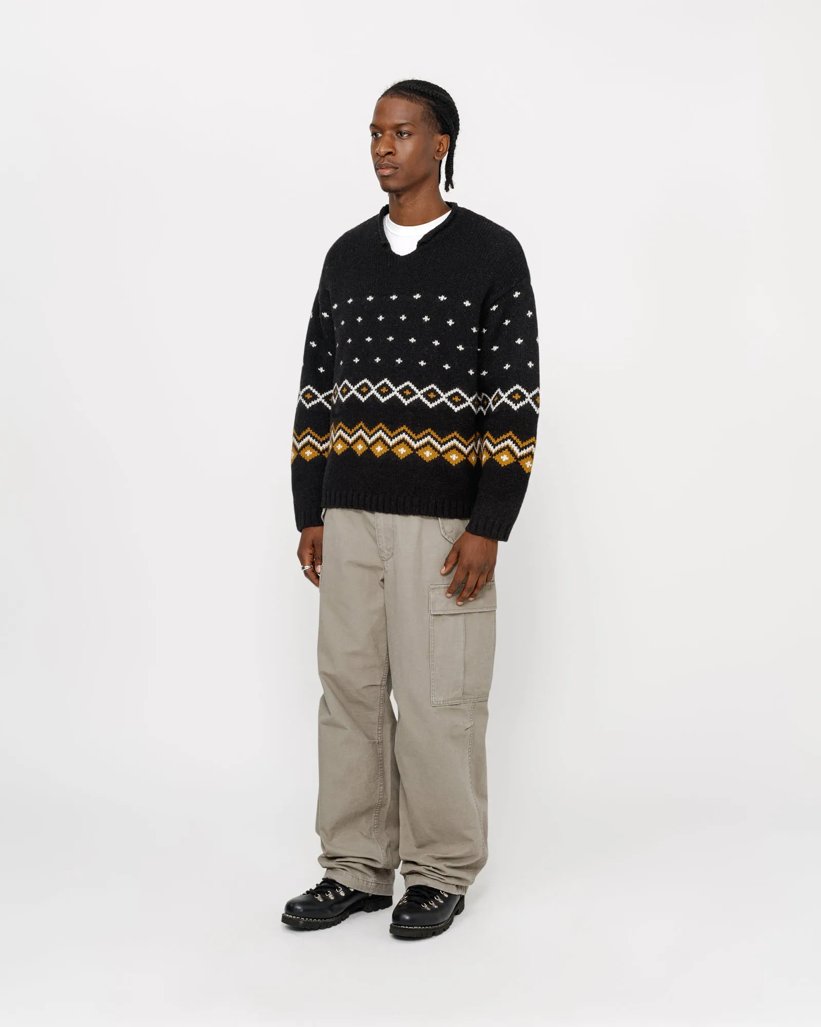 ROLL NECK FAIRISLE SWEATER