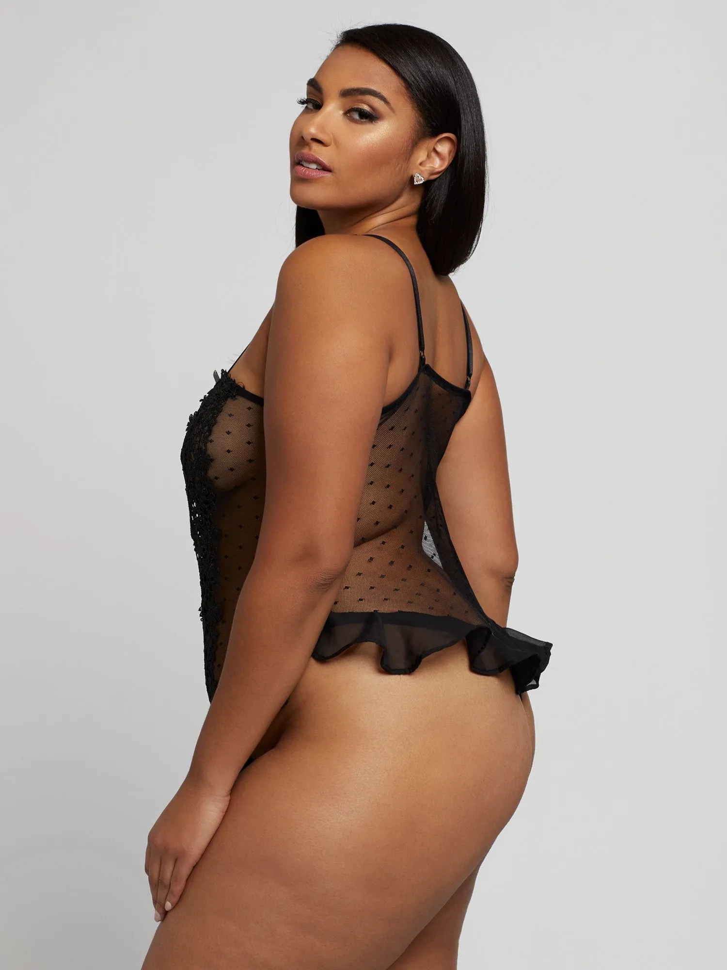 Serena Ruffle Lingerie Bodysuit